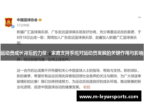 运动员成长背后的力量：家庭支持系统对运动员发展的关键作用与影响
